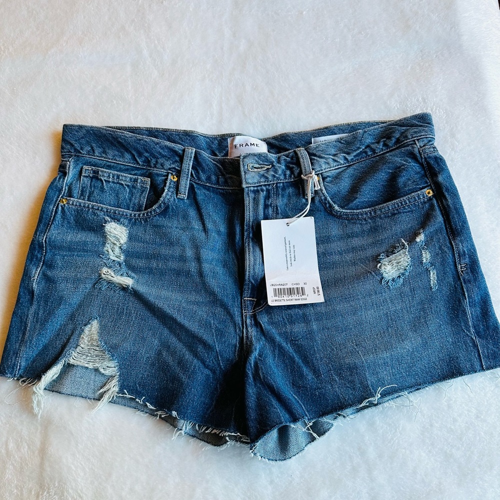 Frame Distressed Le Brigette Short Denim size 30